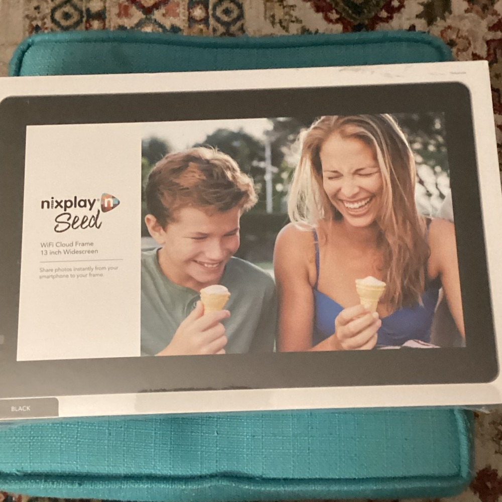 Nixplay Seed 13” Digital Photo Frame, Black, WiFi, Cloud Frame widescreen